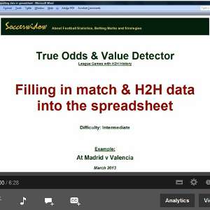 Excel Training Input Historical Football Data Into Value Bet Detector